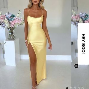 Brand new babyboo dress - Lemon medium never worn misha maxi dress